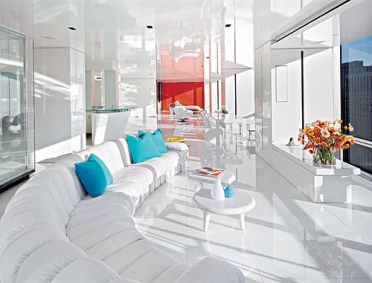 beautiful interior apartments with the domination white color